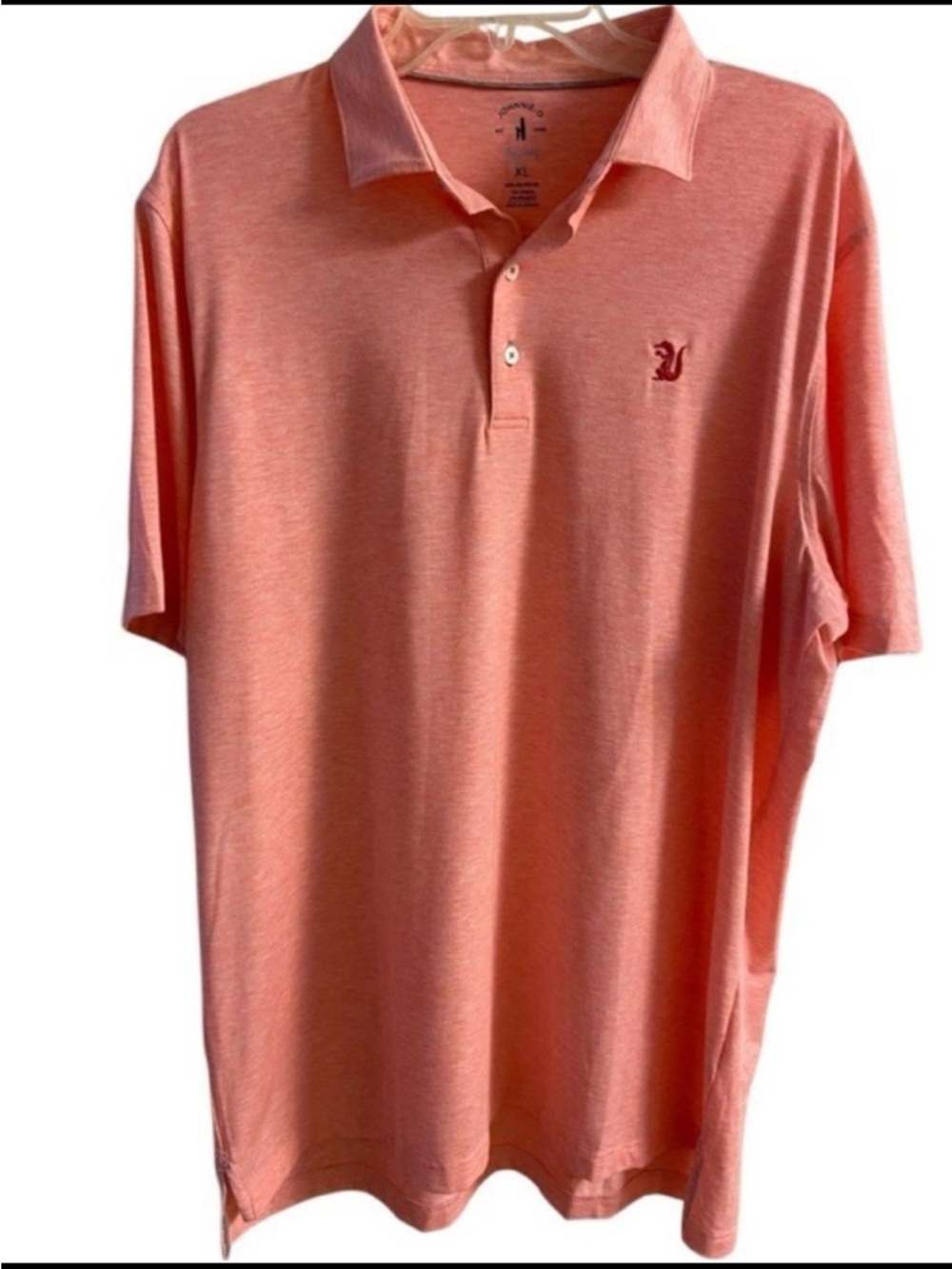 johnnie-O Coral Heather Polo Shirt XL